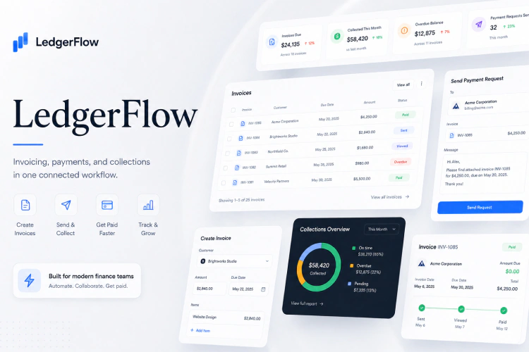 LedgerFlow invoicing, payment, and collections product overview