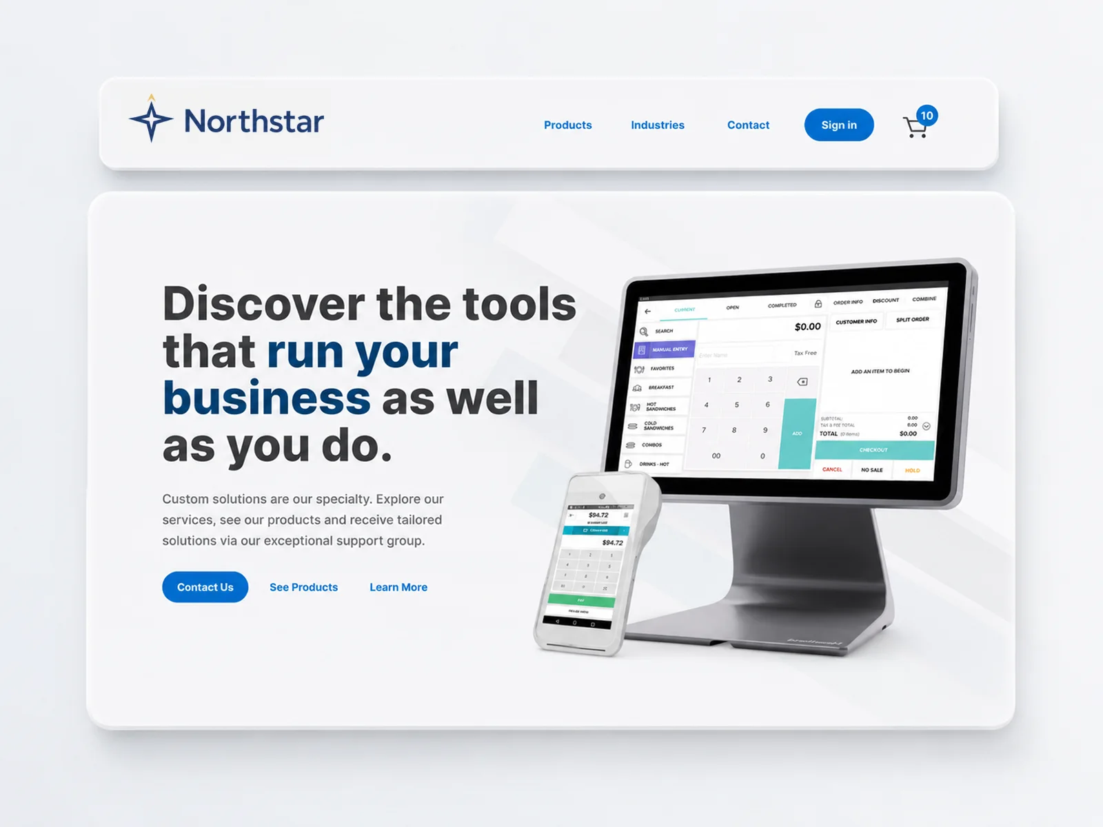 Northstar Commerce landing-page introduction
